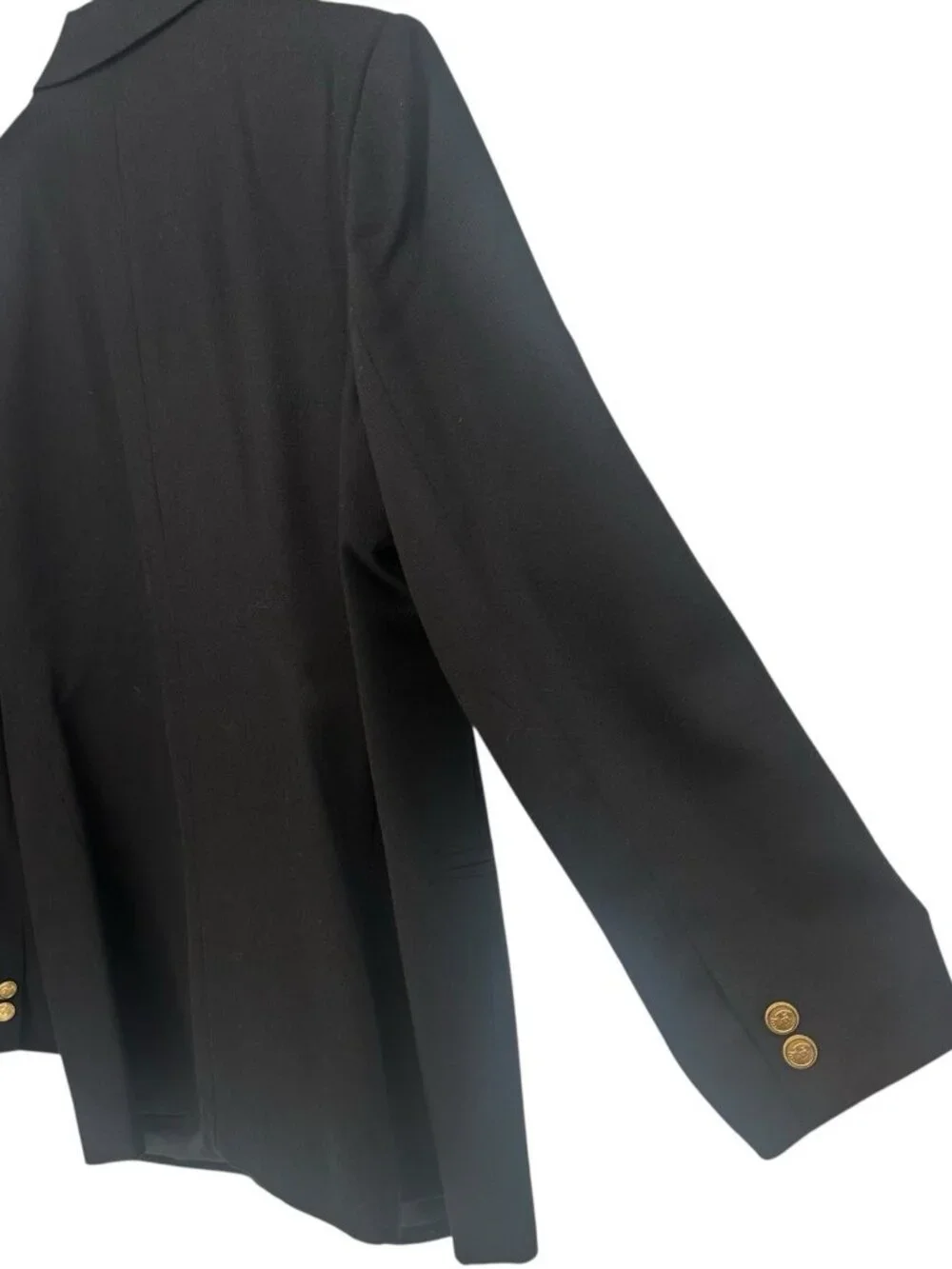 Vintage Worthington Black Blazer Jacket Polyester Blend Size 14